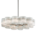 Warm Silver Leaf Circo Chandelier 45.5" x 12.25" by Corbett Lighting