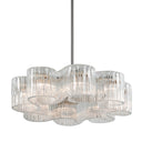 Warm Silver Leaf Circo Chandelier 45.5" x 12.25" by Corbett Lighting, view 3