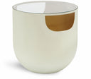 Doma Glass Top And Iron Base End / Side Table - Cream