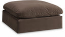 Comfy Velvet Upholstered Modular Ottoman - Brown