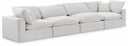 Comfy 158" Velvet Upholstered 4pc. Modular Sofa - Cream