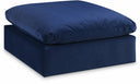 Comfy Velvet Upholstered Modular Ottoman - Blue