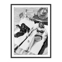 WOMAN SUNBATHING WITH CHIMPANZEE	BY GETTY IMAGES