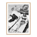 WOMAN SUNBATHING WITH CHIMPANZEE	BY GETTY IMAGES