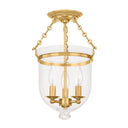 Aged Brass Hampton Semi Flush 10.25" x 15.5" (251-AGB-C1) by Hudson Valley