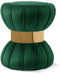 Vino Velvet Upholstered Stool - Green