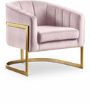 Carter Velvet Upholstered Accent Chair - Pink