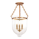 Aged Brass Hampton Semi Flush 12" x 20.25" (253-AGB-C1) by Hudson Valley