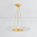 Aged Brass Prattsburgh Chandelier 30" by Hudson Valley, view 2