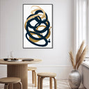 Formas Indigo and Gold - with hand-applied Gold Leaf