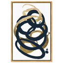 Formas Indigo and Gold - with hand-applied Gold Leaf