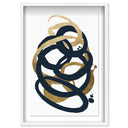 Formas Indigo and Gold - with hand-applied Gold Leaf