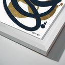 Formas Indigo and Gold - with hand-applied Gold Leaf