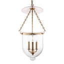 Aged Brass Hampton Pendant 12" x 25" (254-AGB-C1) by Hudson Valley