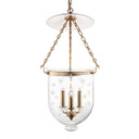 Aged Brass Hampton Pendant 12" x 25" (254-AGB-C3) by Hudson Valley