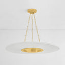 Aged Brass Prattsburgh Chandelier 40" by Hudson Valley, view 3
