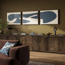 Organic Curves 3 Triptych By FH Art Studio