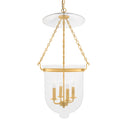 Aged Brass Hampton Pendant 14.5" x 30.75" (255-AGB-C1) by Hudson Valley