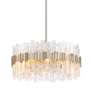 Warm Silver Leaf Ciro Chandelier 27.25" by Corbett Lighting, view 3