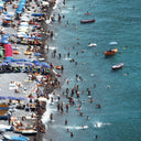 BEACH IN POSITANO BY SLIM AARONS