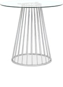Gio Glass Top And Metal Base Counter Height Table - Chrome