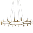 Warm Silver Leaf Nexus Chandelier 49.25" by Corbett Lighting