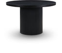Belinda 48" Solid Wood And Oak Veneer Dining Table - Black