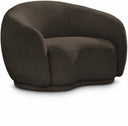 Hyde Boucle Fabric Upholstered Chair - Brown