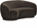 Hyde 64" Boucle Fabric Upholstered Loveseat - Brown