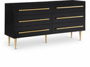 Marisol Wood Veneer And Iron Dresser - Black