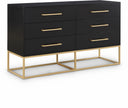 Maxine Wood Veneer And Iron Dresser - Black