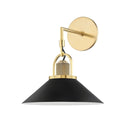 Aged Brass and Black Syosset Wall Sconce 12" x 14" by Hudson Valley