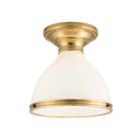 Aged Brass Randolph Semi Flush 10" by Hudson Valley