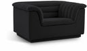 Cascade Boucle Fabric Upholstered Chair - Black
