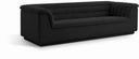 Cascade 94" Boucle Fabric Upholstered Sofa - Black