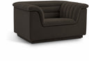 Cascade Boucle Fabric Upholstered Chair - Brown
