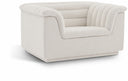 Cascade Boucle Fabric Upholstered Chair - Cream
