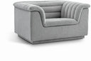 Cascade Boucle Fabric Upholstered Chair - Grey