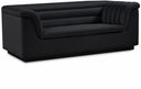 Cascade 72" Velvet Upholstered Fabric Upholstered Loveseat - Black