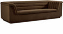 Cascade 94" Velvet Upholstered Fabric Upholstered Sofa - Brown