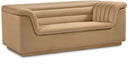 Cascade 72" Velvet Upholstered Fabric Upholstered Loveseat - Camel