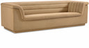 Cascade 94" Velvet Upholstered Fabric Upholstered Sofa - Camel