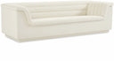 Cascade 94" Velvet Upholstered Fabric Upholstered Sofa - Cream