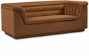 Cascade 72" Velvet Upholstered Fabric Upholstered Loveseat - Saddle