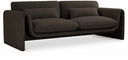 Stylus 86" Boucle Fabric Upholstered Sofa - Brown