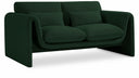 Stylus 64" Boucle Fabric Upholstered Loveseat - Green