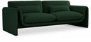 Stylus 86" Boucle Fabric Upholstered Sofa - Green