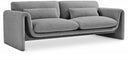 Stylus 86" Boucle Fabric Upholstered Sofa - Grey