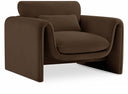 Sloan Velvet Upholstered Chair - Brown