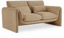 Sloan 64" Velvet Upholstered Loveseat - Camel